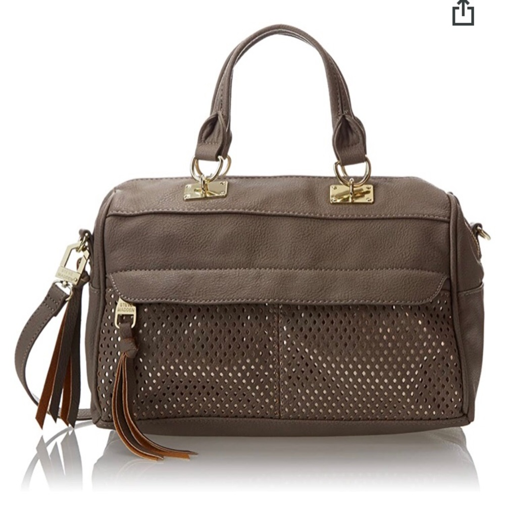 NWT STEVE MADDEN Bmayaa Satchel in Smoke